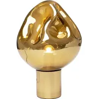 Kare Tafellamp Dough, messing / goud, Woon-/ Eetkamer, Glas, Design, Tafellamp