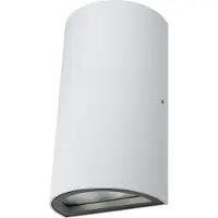 Osram ENDURA Style klassieke LED-buitenlamp met lichtuitstraling aan boven- en onderzijde, rond, in wit van aluminium, IP44-bescherming, voor gevel- en entreegebieden