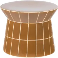 Woood Plu Decoratieve Bijzettafel - Keramiek - Honinggeel - 30x38x38