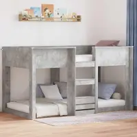 Prolenta Maison Exclusive - Stapelbed voor kinderen, betonkleurig, 100 x 200 cm, gemaakt van houtvezel