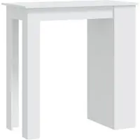 Syfax Bartafel met opbergrek 102x50x103,5 cm bewerkt hout wit