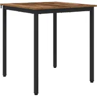 vidaXL Eettafels 70 x 70 x 75 cm Bewerkt hout Eikenhout Vierkant