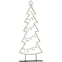 Syfax Metalen kerstboom met standaard Zwart 150 cm Staal