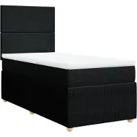 Syfax Boxspring met matras stof zwart 90x200 cm