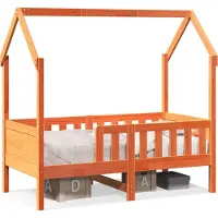 Prolenta Maison Exclusive - Kinderbed, huisbedmodel, wassgroen, 80x160 cm, massief grenenhout