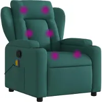 Syfax Massagestoel met donkergroene stof