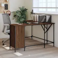 Prolenta Maison Exclusive - Bureau, bruin, eikenlook, 141x141x75 cm, houtvezel