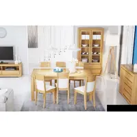 AEA Esstisch Holz Tische Wohn Ess Zimmer Tisch 180x90cm Massiv Massivholz Esstische