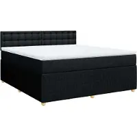 Syfax Boxspring met matras stof zwart 180x200 cm
