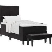 vidaXL Boxspring bed met hoofdeinde Zwart 190 x 90 cm Fluweel