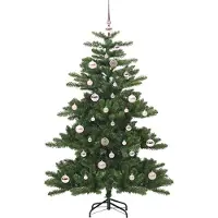 vidaXL - Kunstmatige - Hinged - Kerstboom - Groen - 150 - cm - PVC - en - Staal