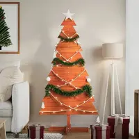 Prolenta Maison Exclusive - Kerstboom om te versieren, warmbruin, 150 cm, massief grenenhout