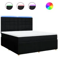Syfax Boxspring met matras stof zwart 180x200 cm