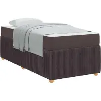 vidaXL Bedframe met matras Donkerbruin 100 x 200 cm Stof
