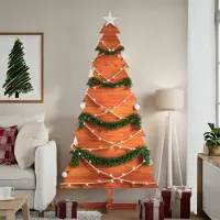 Prolenta Maison Exclusive - Kerstboom om te versieren, warmbruin, 180 cm, massief grenenhout