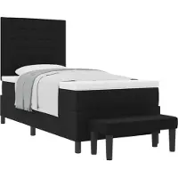 Syfax Boxspringbed met kussen met hoofdeinde Zwart 90 x 200 cm Stof