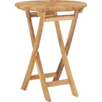 Syfax Tuintafel inklapbaar Ø60 cm massief teakhout