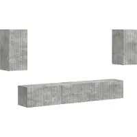 vidaXL Tv-meubelset 5 st Beton Grijs Bewerkt hout