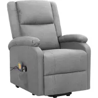 Syfax Sta-op-massagestoel stof lichtgrijs