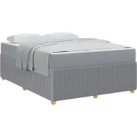 vidaXL Bedframe met matras Lichtgrijs 160 x 200 cm Stof