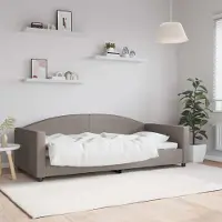 Prolenta Maison Exclusive - Dagbed in taupekleur, 90x200 cm, gestoffeerd