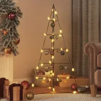 Prolenta Maison Exclusive - Metalen kerstboom voor decoraties, zwart, 100 cm