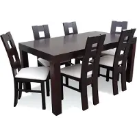 AEA Designer Esstisch Gruppe Stuhl Tische Holz Tisch Büro Esszimmer + 6 Stühlen