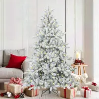 Prolenta Maison Exclusive - Kunstkerstboom, wit, inklapbaar, 180 cm, gemaakt van PVC en staal