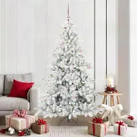 Prolenta Maison Exclusive - Kunstkerstboom, wit, inklapbaar, 180 cm, gemaakt van PVC en staal