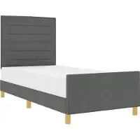 vidaXL Bedframe met hoofdeinde Donkergrijs 80 x 200 cm Stof