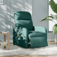 Syfax Massagestoel elektrisch verstelbaar stof donkergroen
