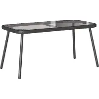 Syfax Salontafel Zwart 90 x 45 x 43 cm poly rattan