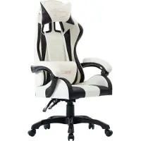 Syfax Racestoel kunstleer zwart