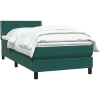 vidaXL Boxspring met matras fluweel donkergroen 80x220 cm