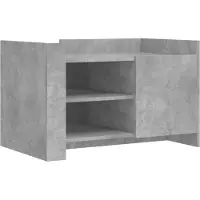 vidaXL Salontafel 80x50x50 cm bewerkt hout betongrijs