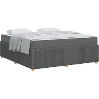 vidaXL Bedframe Donkergrijs 180 x 200 cm Stof