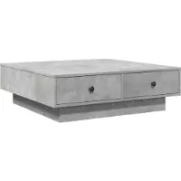 vidaXL Salontafel 90x90x28 cm spaanplaat betongrijs