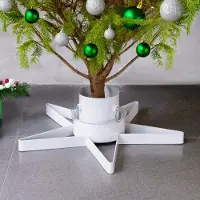 Prolenta Maison Exclusive - Kerstboomstandaard, wit, 47 x 47 x 13,5 cm