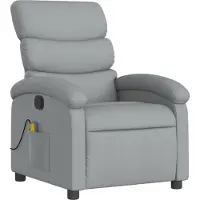 Syfax Massagestoel met lichtgrijze stof