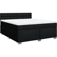 Syfax Boxspring met matras stof zwart 180x200 cm