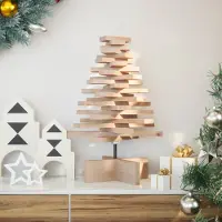 Prolenta Maison Exclusive - Kerstboom van hout, 60 cm, massief grenenhout, geschikt om te decoreren