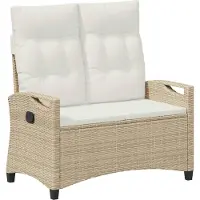 vidaXL Tuinbank Beige en Crème 105 x 60 x 112 cm Staal en Polyester