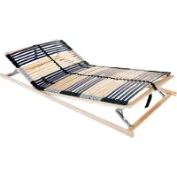 Prolenta Maison Exclusive - Bedbodem, bruin, 140 x 190 cm, massief beuken hout