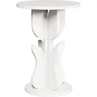 vidaXL Salontafel Wit 39,5 x 39,5 x 53,5 cm Massief grenenhout