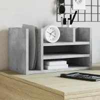 Prolenta Maison Exclusive - Bureauorganizer, betonkleur, 44,5 x 24 x 25 cm, houtvezel