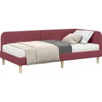 Syfax Hoekbedframe Wijnrood 90 x 190 cm Stof