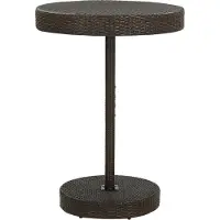 Syfax Tuintafel 75,5x106 cm poly rattan bruin