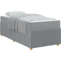 vidaXL Bedframe Lichtgrijs 100 x 200 cm Stof