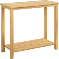 Syfax Tuin Console Tafel met opslag Licht acacia 80 x 35 x 75 cm