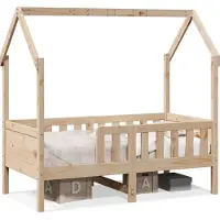 Prolenta Maison Exclusive - Kinderbed, huisbedmodel, 70x140 cm, massief grenenhout